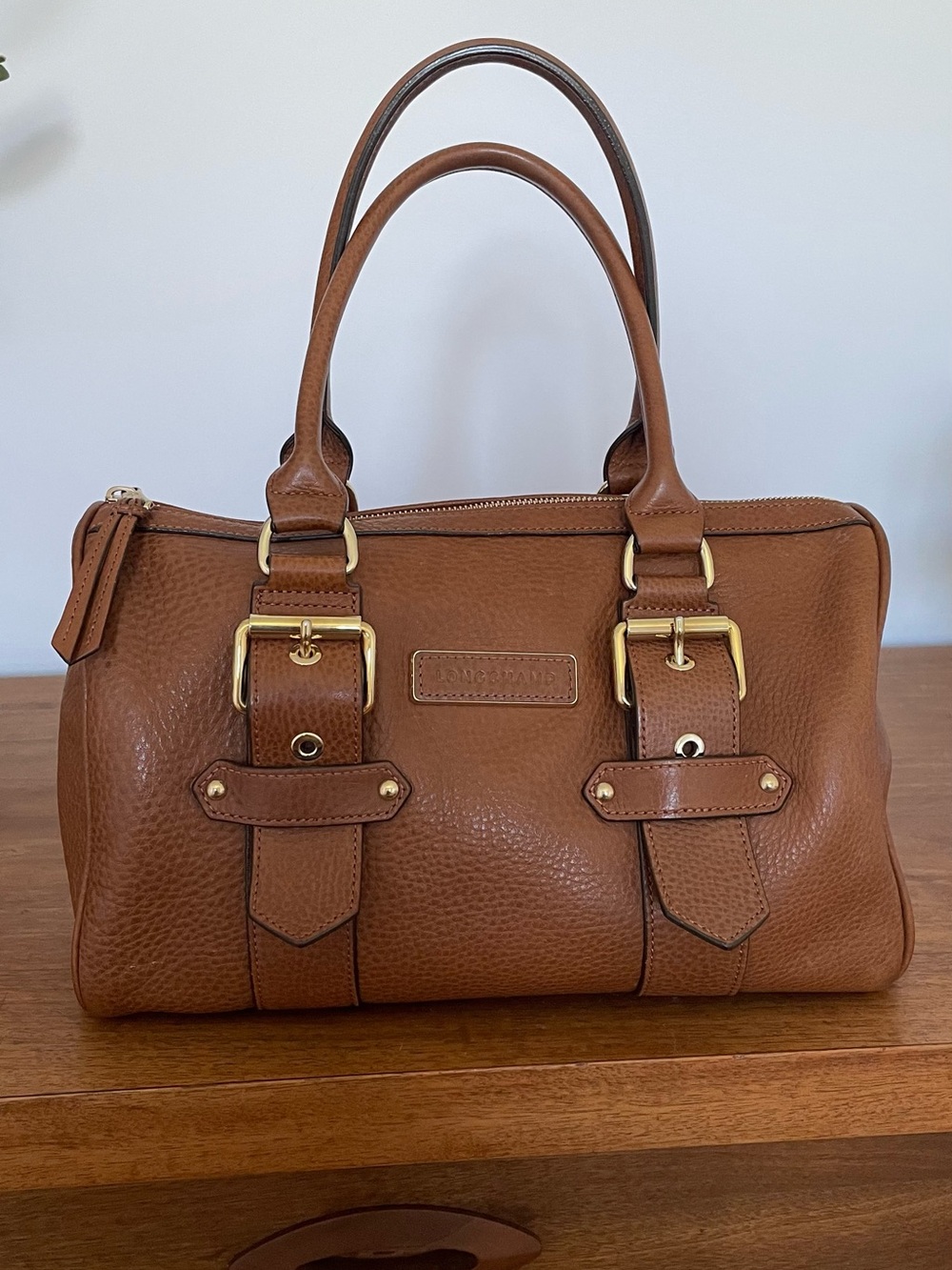 Longchamp x Kate Moss Gloucester Small Cognac Leather Satchel - Picture 7 of 12